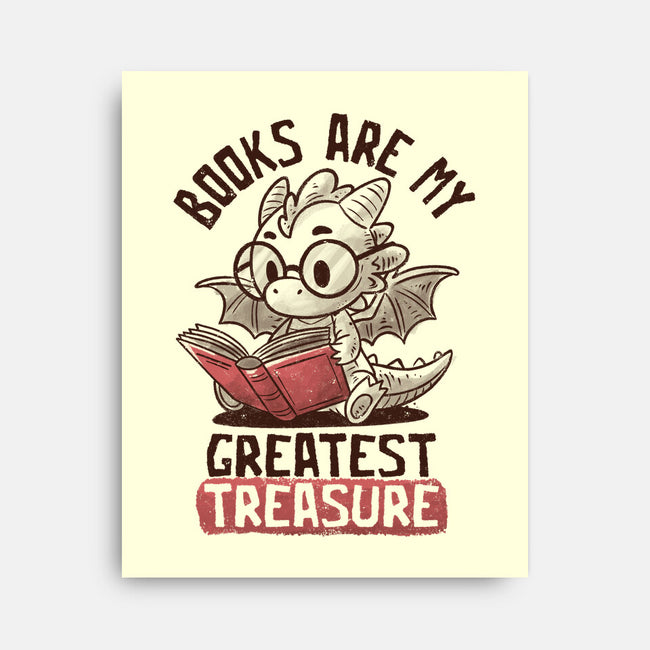 Books Are My Greatest Treasure-None-Stretched-Canvas-koalastudio