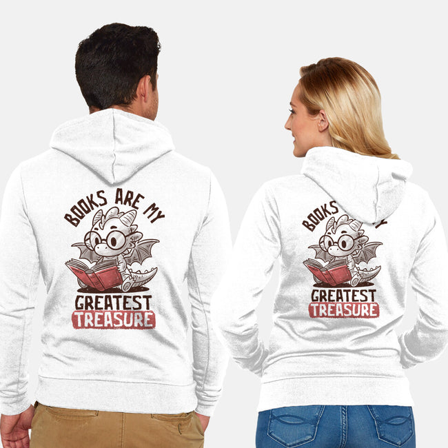 Books Are My Greatest Treasure-Unisex-Zip-Up-Sweatshirt-koalastudio