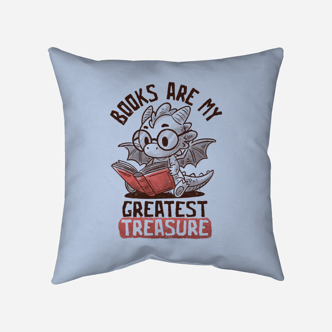 Books Are My Greatest Treasure-None-Removable Cover w Insert-Throw Pillow-koalastudio