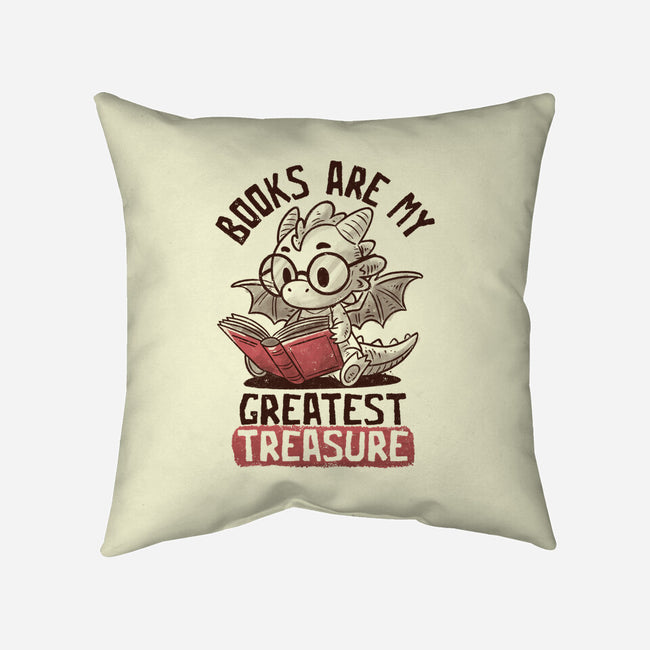 Books Are My Greatest Treasure-None-Removable Cover w Insert-Throw Pillow-koalastudio