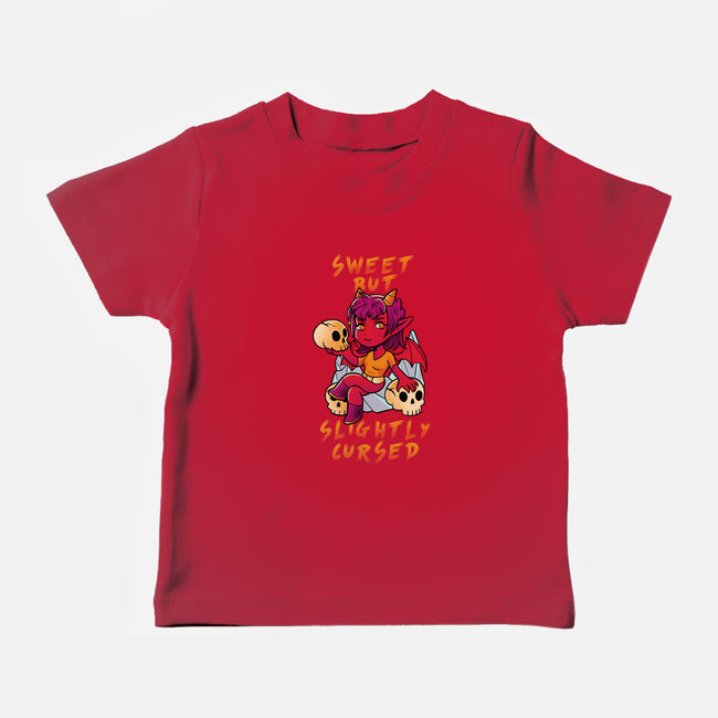 Sweet But Slightly Cursed-Baby-Basic-Tee-FunkVampire