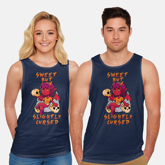 Sweet But Slightly Cursed-Unisex-Basic-Tank-FunkVampire