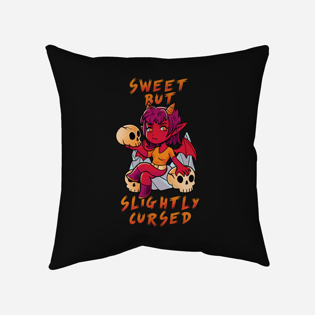 Sweet But Slightly Cursed-None-Removable Cover w Insert-Throw Pillow-FunkVampire