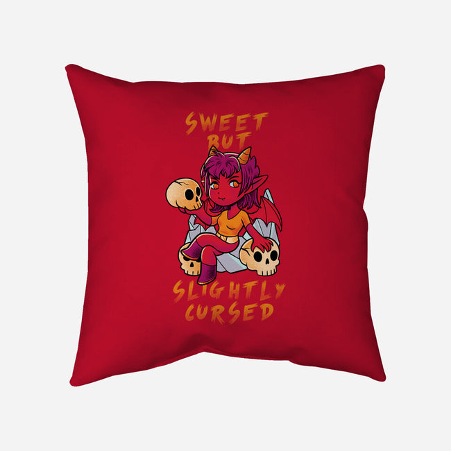 Sweet But Slightly Cursed-None-Removable Cover w Insert-Throw Pillow-FunkVampire