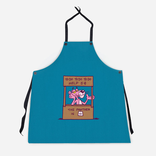 Pink Help-Unisex-Kitchen-Apron-Barbadifuoco