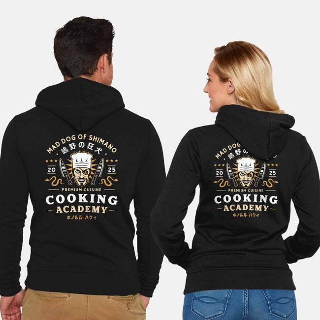 One Eyed Demon Cooking Emblem-Unisex-Zip-Up-Sweatshirt-LAGELANTEE