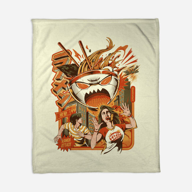 Great Ramen Attack-None-Fleece-Blanket-ilustrata