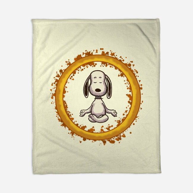 Dog Meditation-None-Fleece-Blanket-nickzzarto