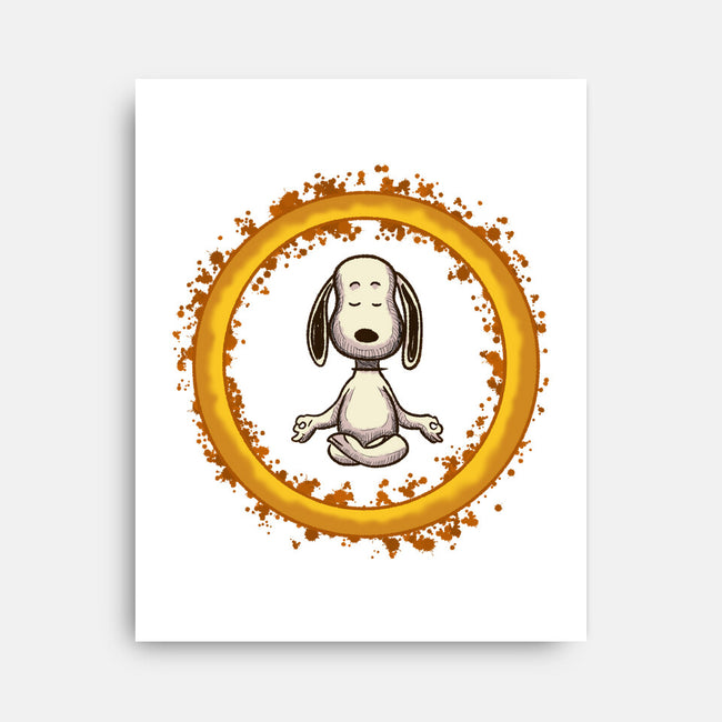 Dog Meditation-None-Stretched-Canvas-nickzzarto