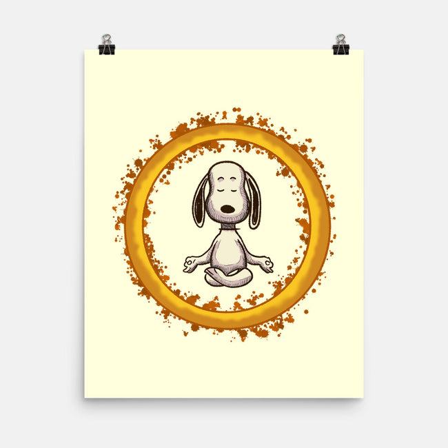 Dog Meditation-None-Matte-Poster-nickzzarto