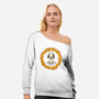 Dog Meditation-Womens-Off Shoulder-Sweatshirt-nickzzarto