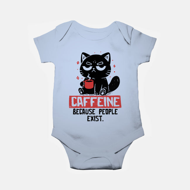 Caffeine Because People Exist-Baby-Basic-Onesie-koalastudio