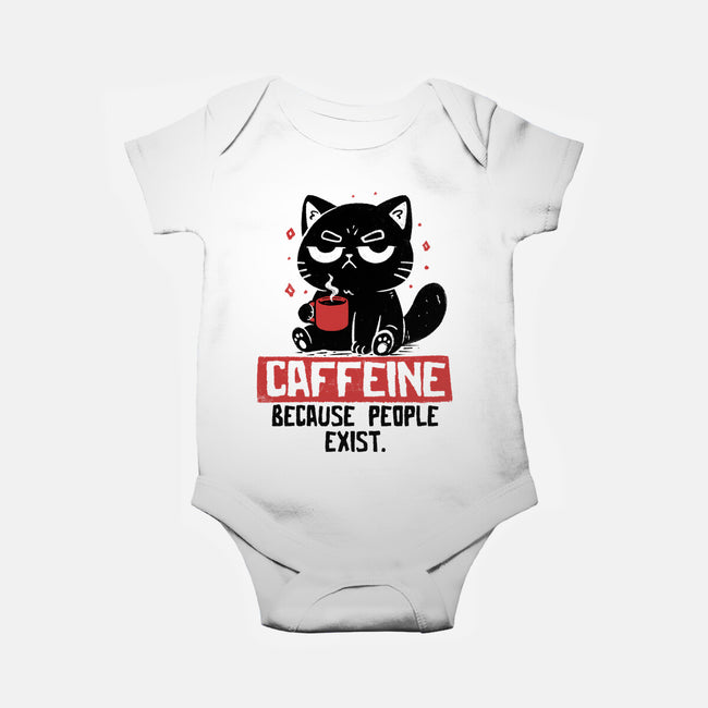 Caffeine Because People Exist-Baby-Basic-Onesie-koalastudio