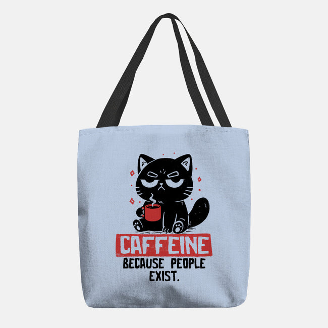 Caffeine Because People Exist-None-Basic Tote-Bag-koalastudio