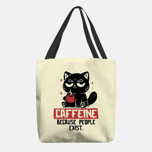 Caffeine Because People Exist-None-Basic Tote-Bag-koalastudio