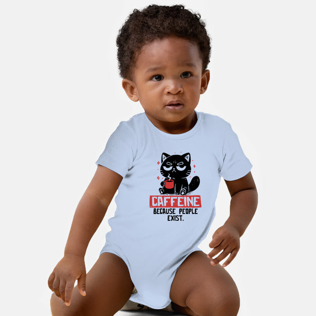 Caffeine Because People Exist-Baby-Basic-Onesie-koalastudio